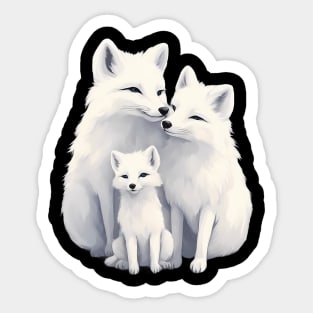 Fox Family Sticker